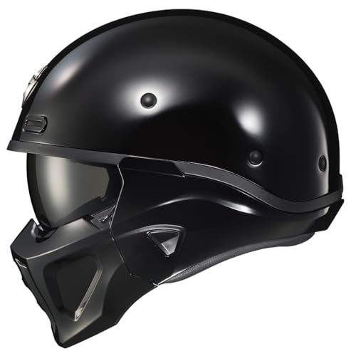 ScorpionEXO خوذة دراجة نارية ScorpionEXO Covert X مفتوحة الوجه نصف قشرة 3/4 جاهزة للتواصل مع مكبرات الصوت DOT صلبة (أسود - متوسط) - Image 1