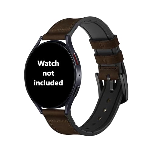 GadgetBite 20mm Vegan Leather Smartwatch Strap with Metal Buckle - Stylish and Durable Band Compatibility with Amazfit GTS 2 Mini, Amazfit Bip/Bip U/Pro/Lite Compatible All 20MM Watches (Brown) - Image 3