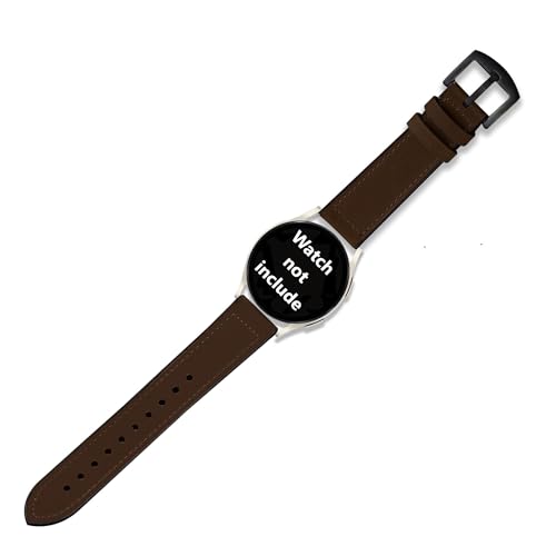 GadgetBite 20mm Vegan Leather Smartwatch Strap with Metal Buckle - Stylish and Durable Band Compatibility with Amazfit GTS 2 Mini, Amazfit Bip/Bip U/Pro/Lite Compatible All 20MM Watches (Brown) - Image 4