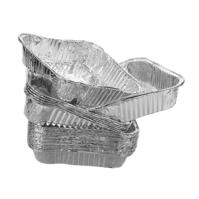30Pcs Disposable Aluminum Foil Pans Square 8 Inch For Air Fryer Oven Baking - Image 2