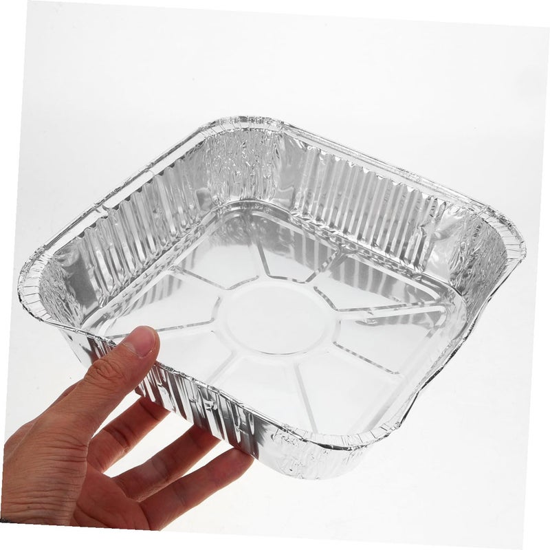 30Pcs Disposable Aluminum Foil Pans Square 8 Inch For Air Fryer Oven Baking - Image 4