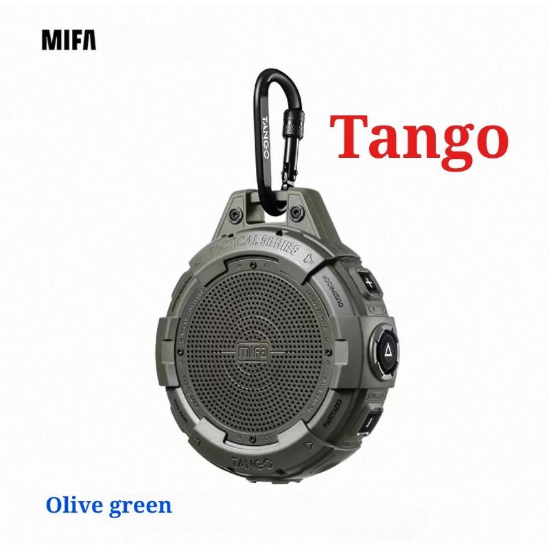 Mifa Tango Portable Bluetooth Speaker with Flashlight Ip67 Waterproof Shockproof 25 Hours Playtime Bright Bass, Olive Green - Image 1