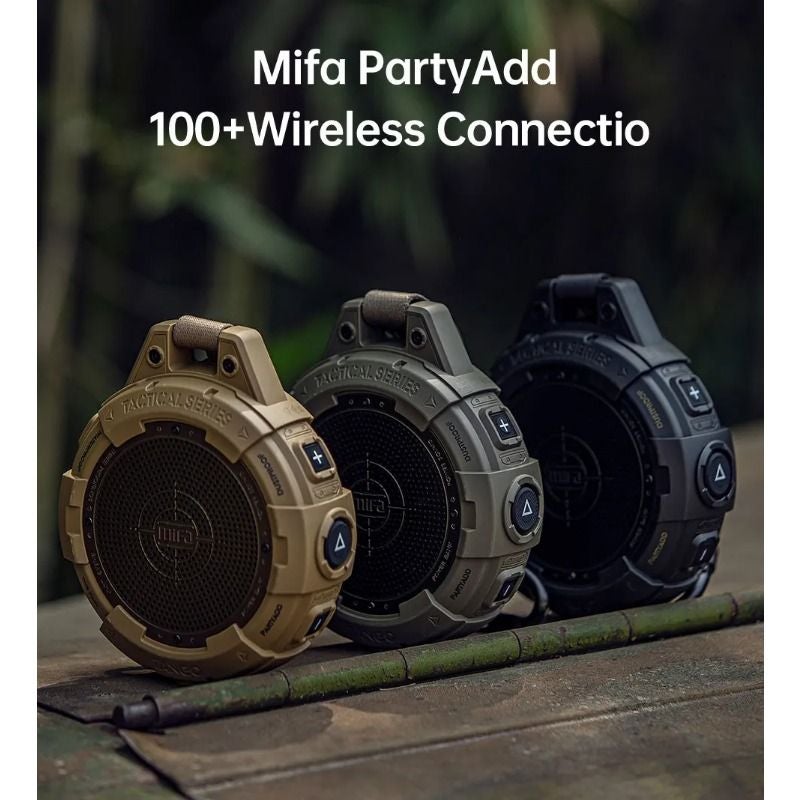 Mifa Tango Portable Bluetooth Speaker with Flashlight Ip67 Waterproof Shockproof 25 Hours Playtime Bright Bass, Olive Green - Image 2