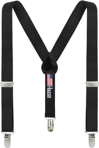HOLD'EM HOLDEM Suspenders for Kids 1 Inch Suspender Perfect for Tuxedo Black Size 22 - Image 1