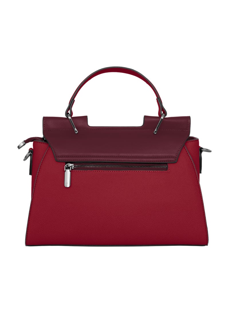 Parajohn Prime Collection Women's Premium PU Leather Handbag with Top Handle & Shoulder Strap, Elegant Lock Closure Tote Bag - Image 4