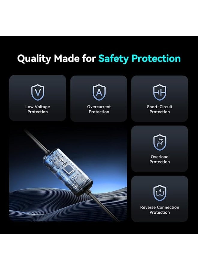 DDPAI Dash Camera Hardwire kit Compatible with  Z50 Pro,Z60 and Z60 Pro,Hardwire Kit for 24H Parking Monitoring,10Ft Type-C USB cable,12V/2A to 5V/3A - Image 3