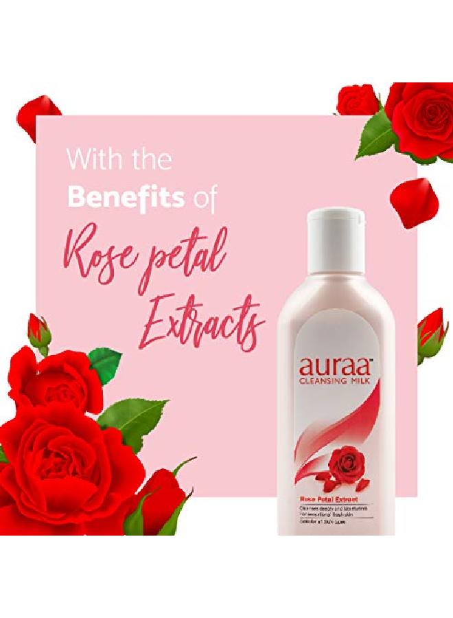 AURAA Deep Cleansing Rose Petal Extract Cleansing Milk 200 Ml - Image 4