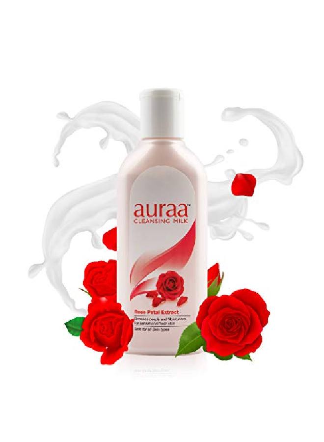 AURAA Deep Cleansing Rose Petal Extract Cleansing Milk 200 Ml - Image 3