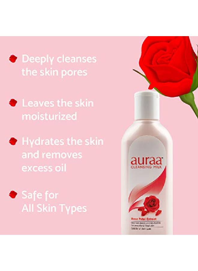 AURAA Deep Cleansing Rose Petal Extract Cleansing Milk 200 Ml - Image 5