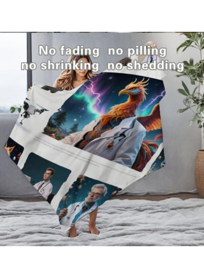 Baby and children's cartoon flannel thin blanket (warm and comfortable, suitable for sleep, game use) 70cm*100cm