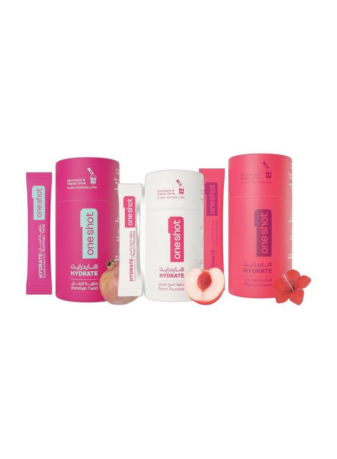 Oneshot Bundle of Pomegranate, Peach, and Hibiscus - Image 1