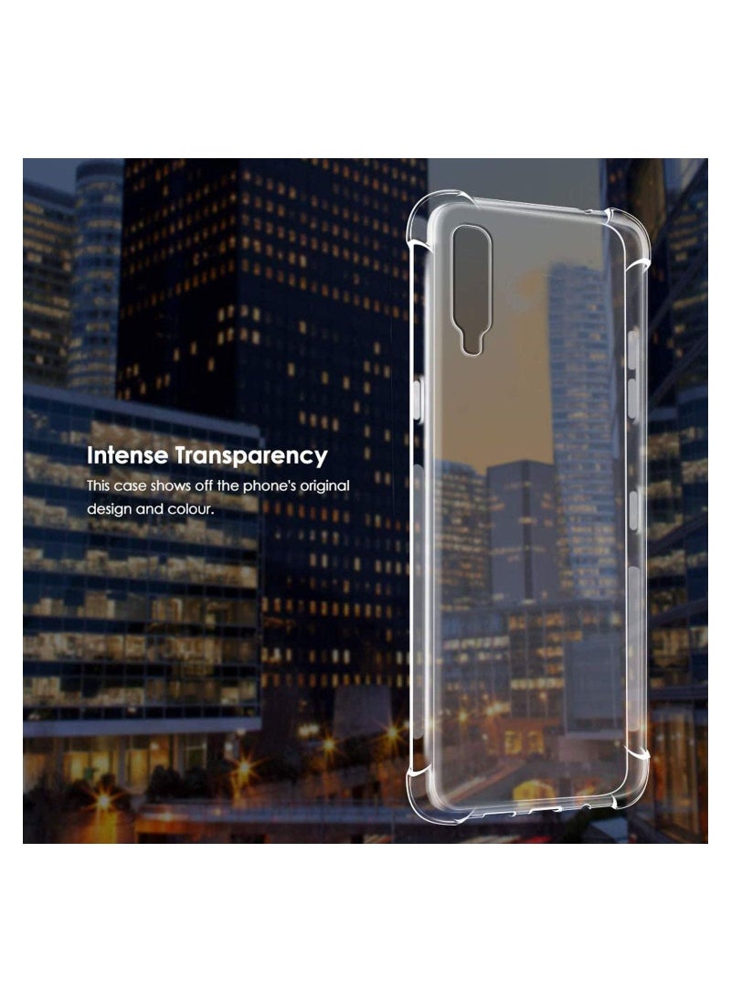 غطاء حماية لجهاز سامسونج جالاكسي A30 مع امتصاص للصدمات وحواف ناعمة شفاف (شفاف) - Image 3