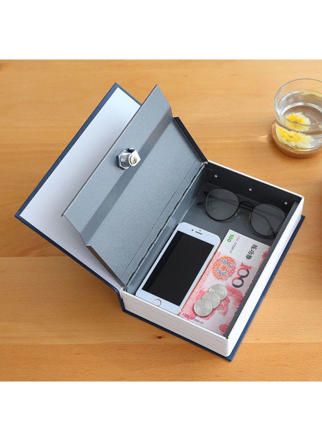 null - Piggy Bank Book Cute Safe Safe Box Password Box Mini Savings With Lock Iron Box A Generation Of Cross-border-Color:Small Key Black - Image 1