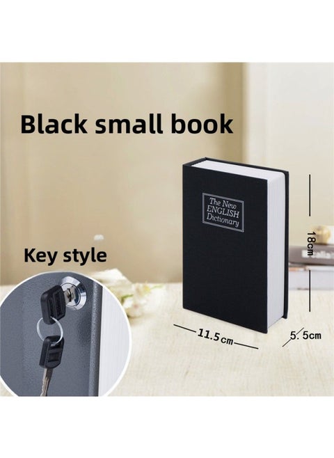 Piggy Bank Book Cute Safe Safe Box Password Box Mini Savings With Lock Iron Box A Generation Of Cross-border-Color:Small Key Black
