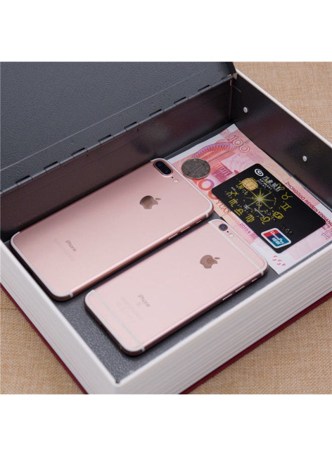 null - Piggy Bank Book Cute Safe Safe Box Password Box Mini Savings With Lock Iron Box A Generation Of Cross-border-Color:Small Key Black - Image 1