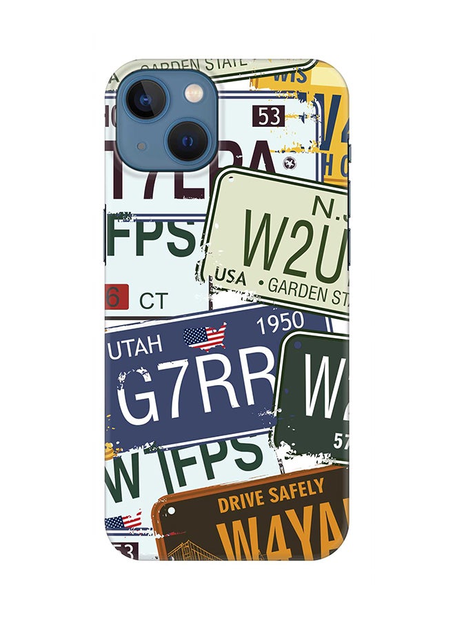 Stylizedd حافظة لجهاز آيفون 15 بلس من سلسلة سناب كلاسيك - غلاف موبايل صلب من مادة PC بلمسة نهائية غير لامعة - لوحات أرقام - Image 1