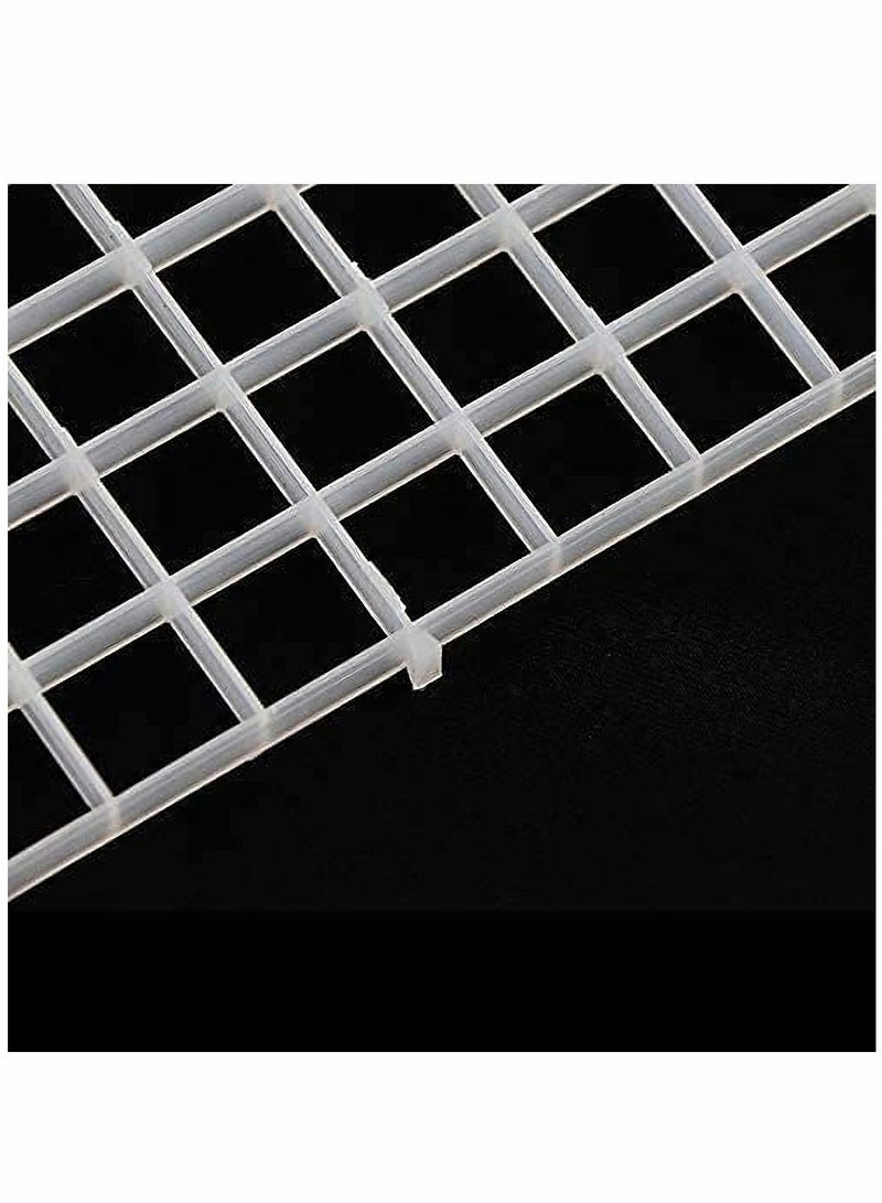 ماركة غير محددة 6 PCS Aquarium Divider Filter Tray Egg Crate Fish Tank Bottom Isolation, White, 30 cm x 15cm  - Image 4