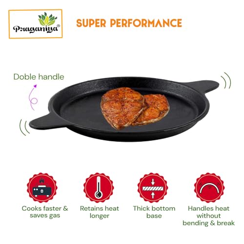 PRAGANIYA Cast Iron Tawa for Dosa/Roti/Fish Fry - Multi Purpose Tawa (10INCH) - Image 5