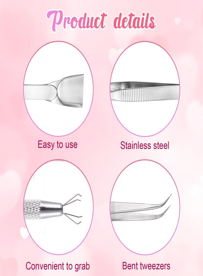 Molain 4Pcs Cake Decorating Sprinkles Tools Set, 4 Claw Sprinkle Pen Pearl Grabber Sugar Bead Pick-up Tool Stainless Steel Cake Tweezers Pearl Sprinkle Spoon with Shovel for Cake Ice Cream Baking - Image 2