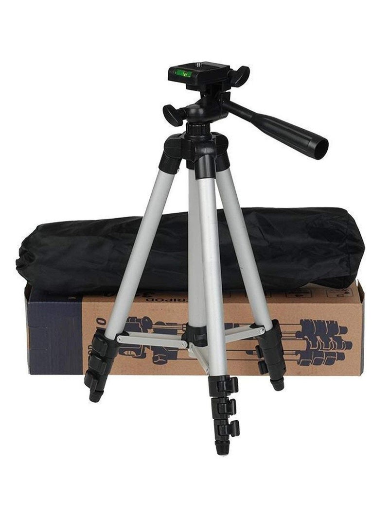 ELTRAZONE حامل ثلاثي القوائم قابل للطي مع مشبك موبايل (150 جرام، أسود، 3110) - Image 2