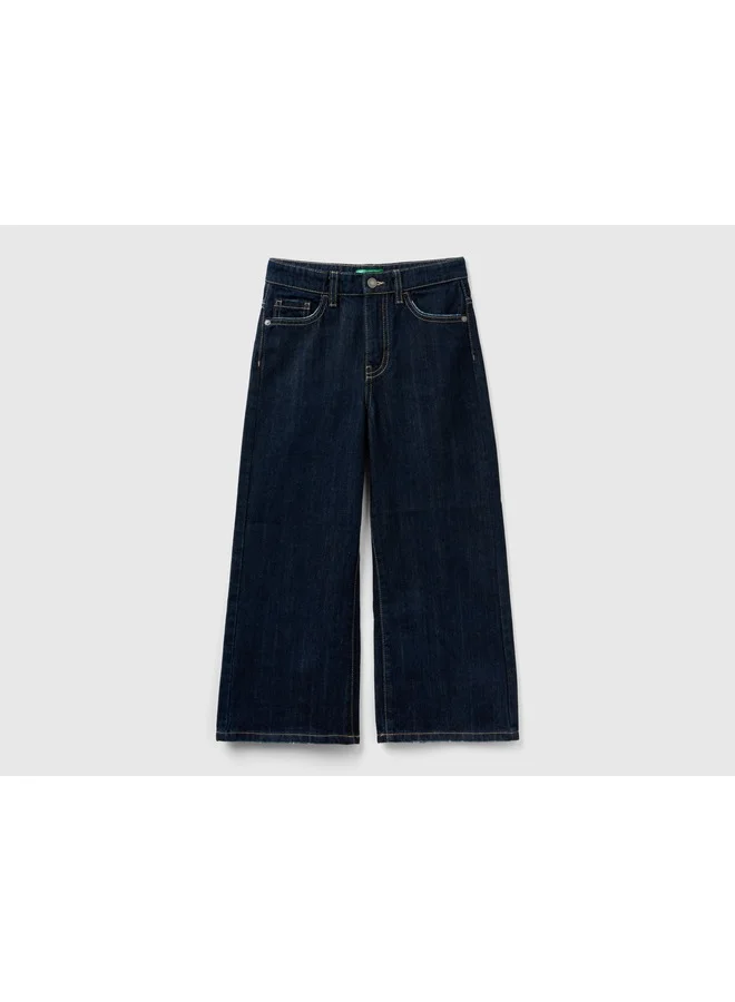 يونايتد كولورز أوف بينتيون Wide Fit High-Waisted Jeans