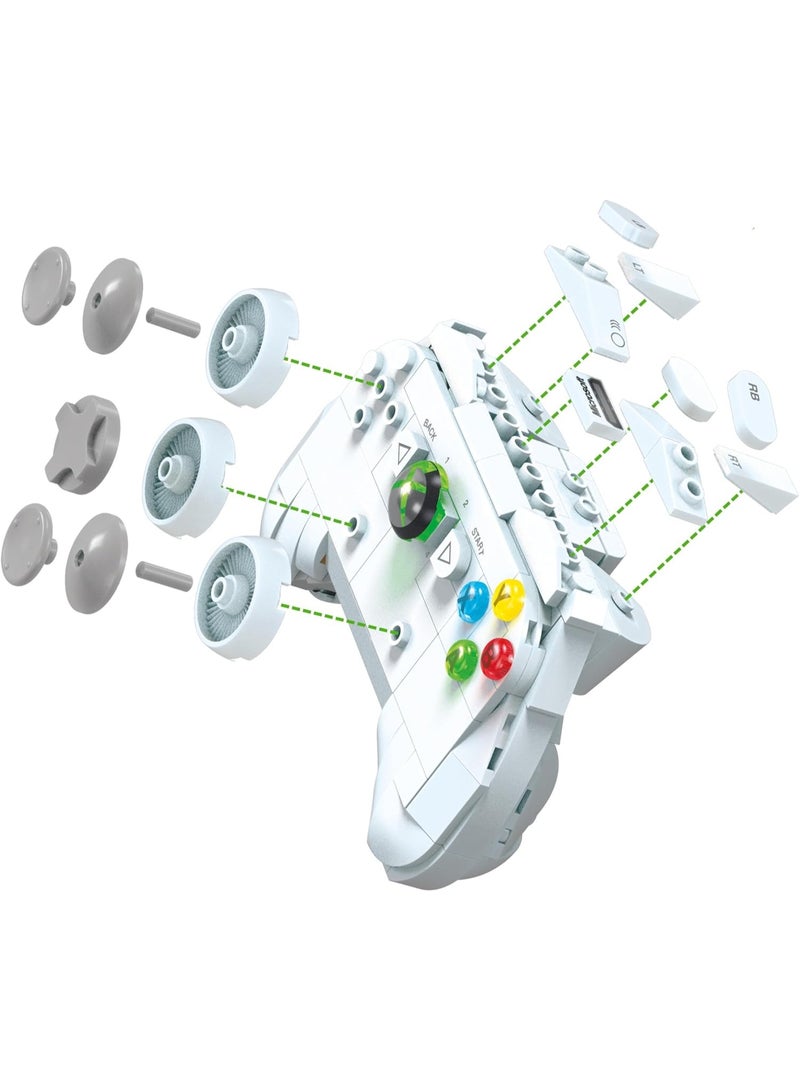 مجموعة بناء ضخمة قابلة للتجميع من مايكروسوفت، نموذج إكس بوكس ​​360 لإعادة إنشائه مع 1342 قطعة، وحدة تحكم وأضواء LED، لعبة للكبار، لهواة الجمع لتجميعها وعرضها، HWW15 - Image 5