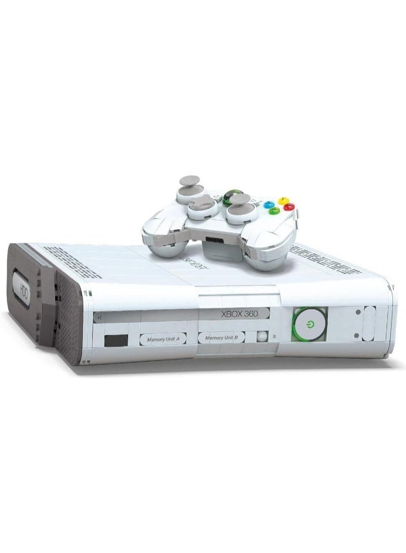 مجموعة بناء ضخمة قابلة للتجميع من مايكروسوفت، نموذج إكس بوكس ​​360 لإعادة إنشائه مع 1342 قطعة، وحدة تحكم وأضواء LED، لعبة للكبار، لهواة الجمع لتجميعها وعرضها، HWW15 - Image 2
