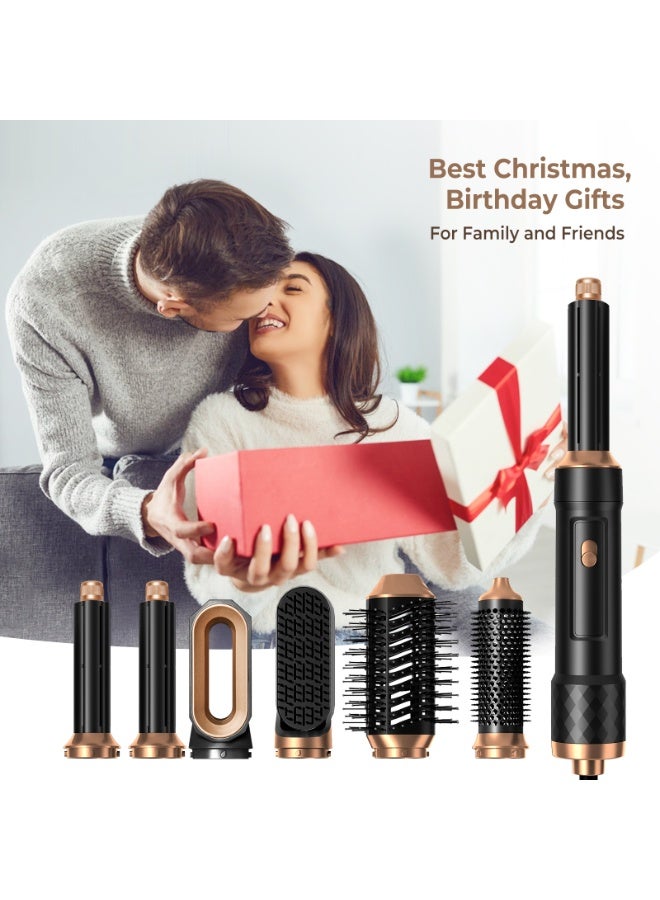 6 in 1 Hair Dryer Brush Set, Blow Dryer Brush with Air Style Wrap Hair Styler, Negative Ionic Magic Style Set, All-IN-One Salon Hot Air Styler for Drying Combing Curling Straightening Auto Air Curler for Hair, Fast Styling - Image 4