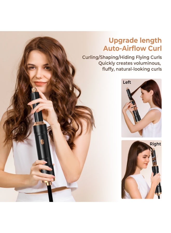 6 in 1 Hair Dryer Brush Set, Blow Dryer Brush with Air Style Wrap Hair Styler, Negative Ionic Magic Style Set, All-IN-One Salon Hot Air Styler for Drying Combing Curling Straightening Auto Air Curler for Hair, Fast Styling - Image 2