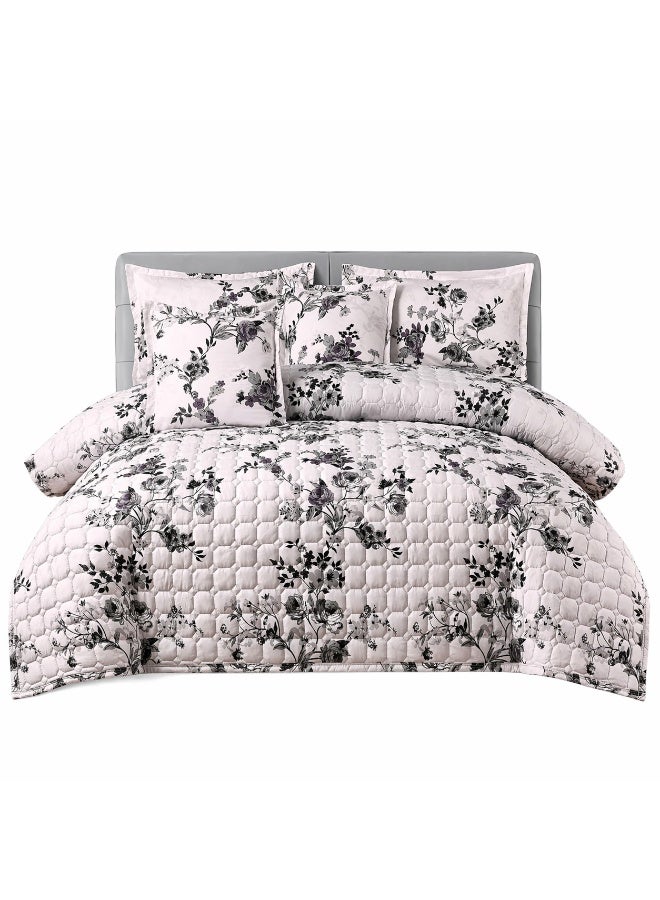 MingLi 4-Piece Twin XL Summer Bedding Set (Solid & Floral) – Lightweight Soft Comforter with Fitted Sheet, 1 Pillowcase & 1 Square Cushion Cover – Breathable Fabric – Compressed – 170×220 cm - Image 4