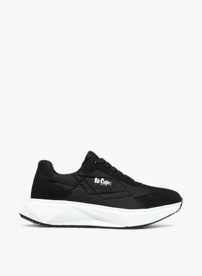 Men's Panelled Lace-Up Sneakers