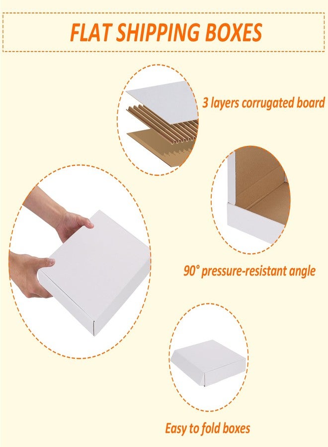HORLIMER 12x10x2 inches Shipping Boxes Set of 25, White Corrugated Cardboard Box Literature Mailer - Image 3