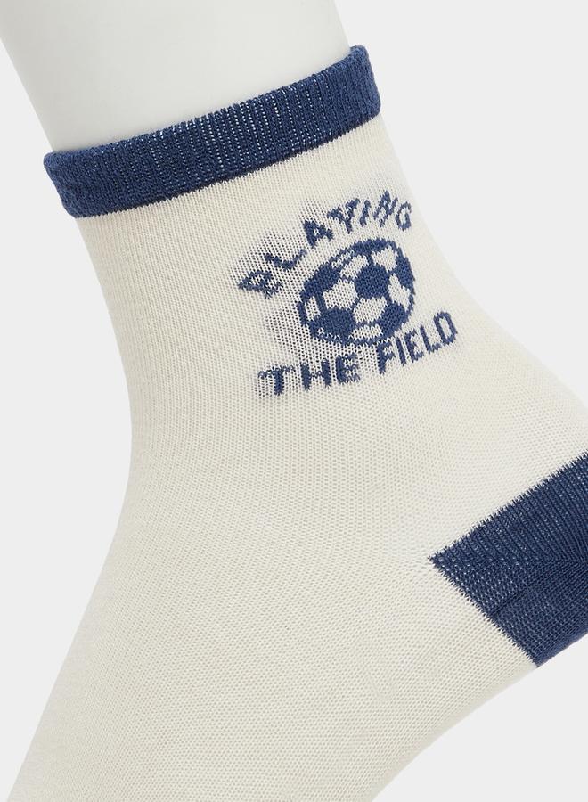 Styli Pack of 5 - Kids Blue Ankle Socks - Image 3