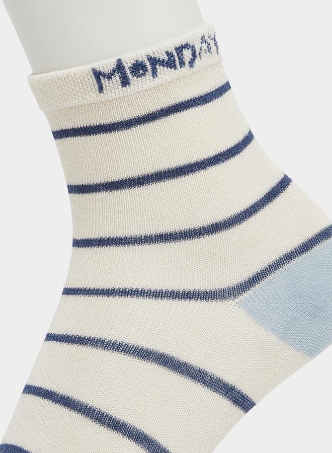 Styli Pack of 5 - Kids Blue Ankle Socks - Image 5