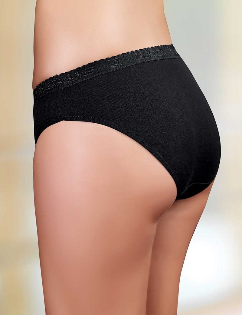 Written Rib Panties Black MB037