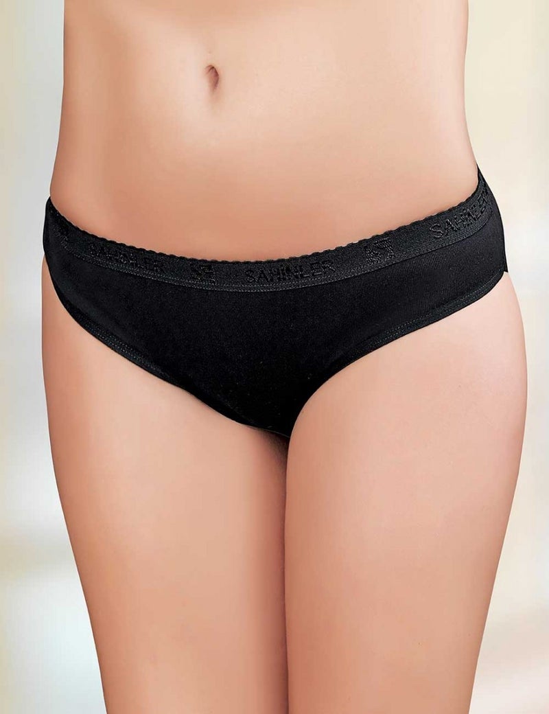Written Rib Panties Black MB037