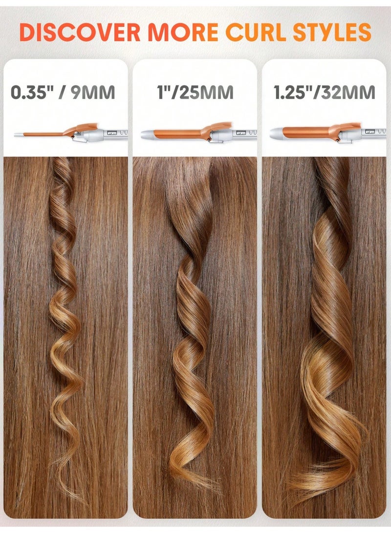 Sheglam Hair It-Curl Curling Iron Hair Curler,25mm Hair Curling Wand, LED Display & 5 Temperature Settings,Quick Preheating & No Waiting,Hair Care Without Damaging Hair,Anti-Stuck Hair Design ,Auto Off Suitable For All Hair Types - Image 5