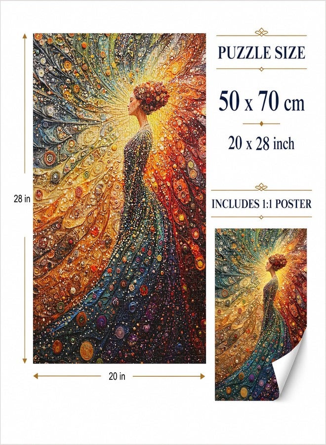 Yunlus Jigsaw Puzzles for Adults 1000 Pieces Impossible Hard Difficult Challenging Puzzles for Adults 1000pc Puzzles The Woman in Meditation Jigsaw Puzzle 1000 Pieces 28 x 20 inch - Image 3