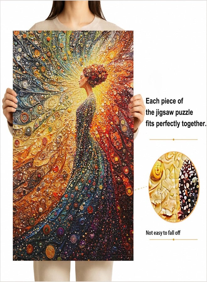 Yunlus Jigsaw Puzzles for Adults 1000 Pieces Impossible Hard Difficult Challenging Puzzles for Adults 1000pc Puzzles The Woman in Meditation Jigsaw Puzzle 1000 Pieces 28 x 20 inch - Image 2