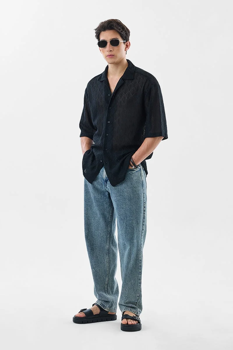 SNITCH Knitted Oversized Shirt