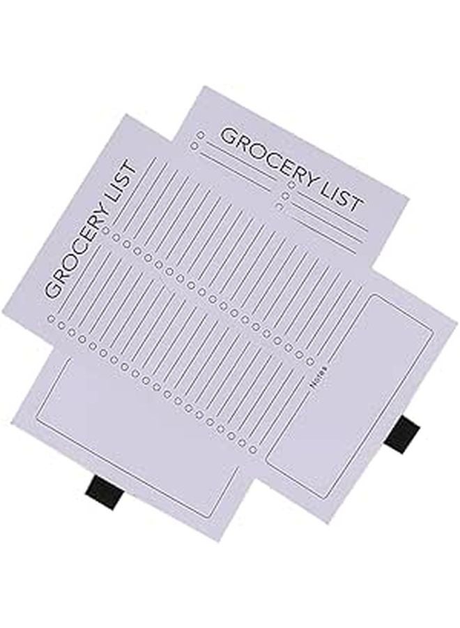 2 Pack Magnetic Shopping List Notepad For Fridge With Full Magnet Back Office Planner - Image 1