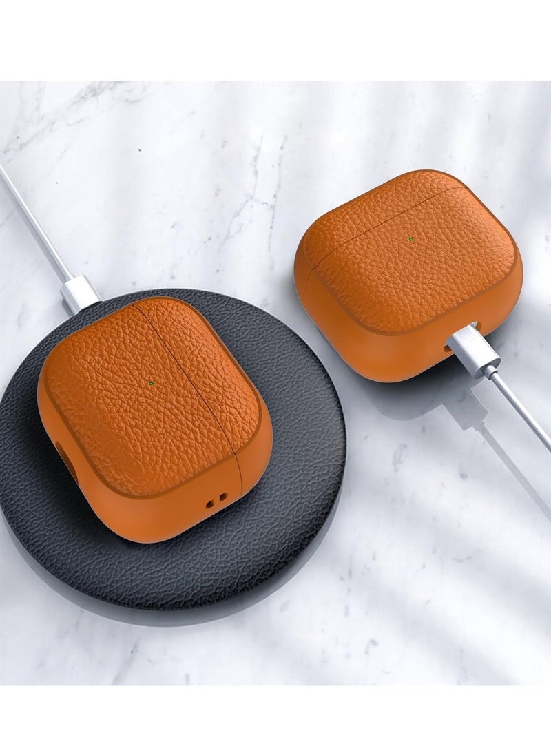 Generic - AirPods 4th Generation Case, Compatible with AirPods 4 Gen (2024) (USB-C), Compatible with MagSafe, Drop Protection Cover with Lanyard, Orbit Hybrid Case, Orange - Image 1