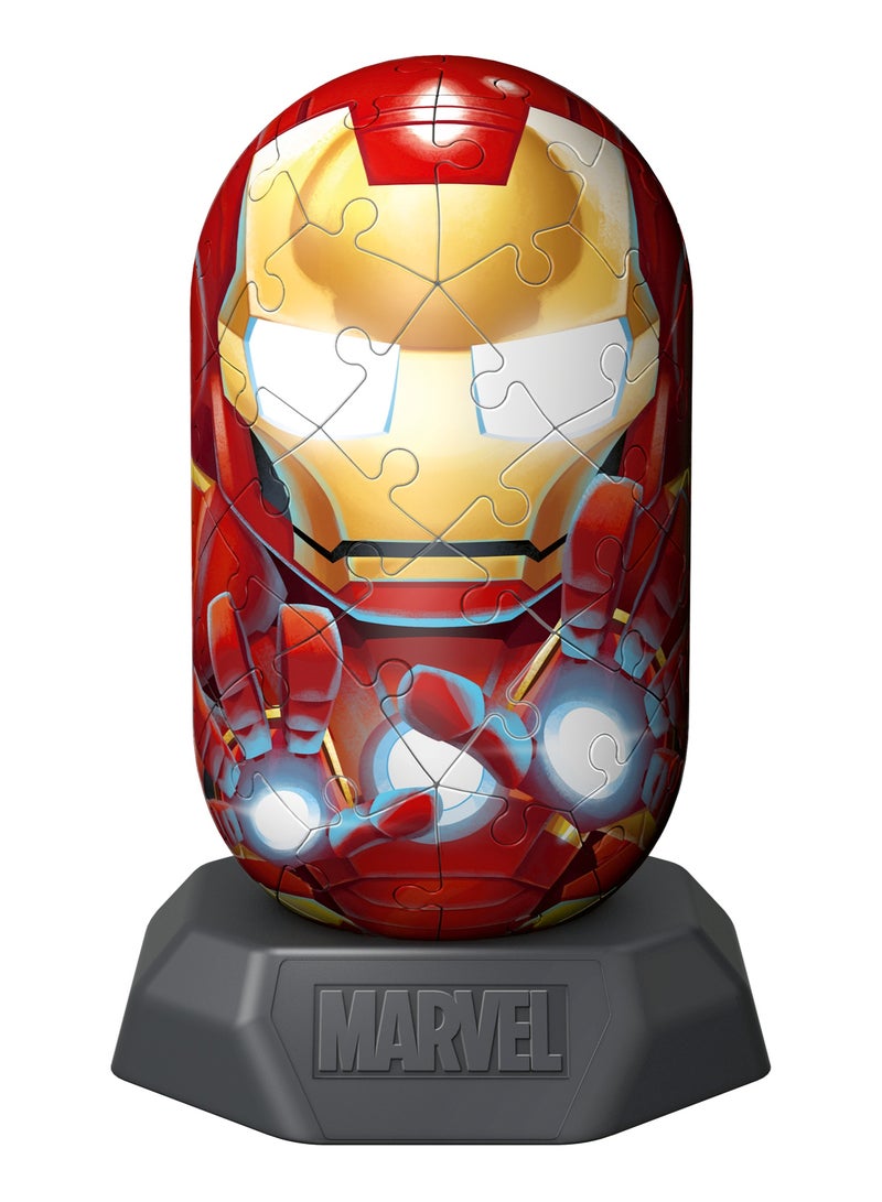 Ravensburger لعبة بازل هيلكيس مارفل آيرون مان ثلاثية الأبعاد - نموذج كبسولة مكون من 54 قطعة، بارتفاع حوالي 12.6 سم، تجميع بلاستيكي مرقم سهل مع قاعدة، لا حاجة للصمغ | 12001157‑6 - Image 2