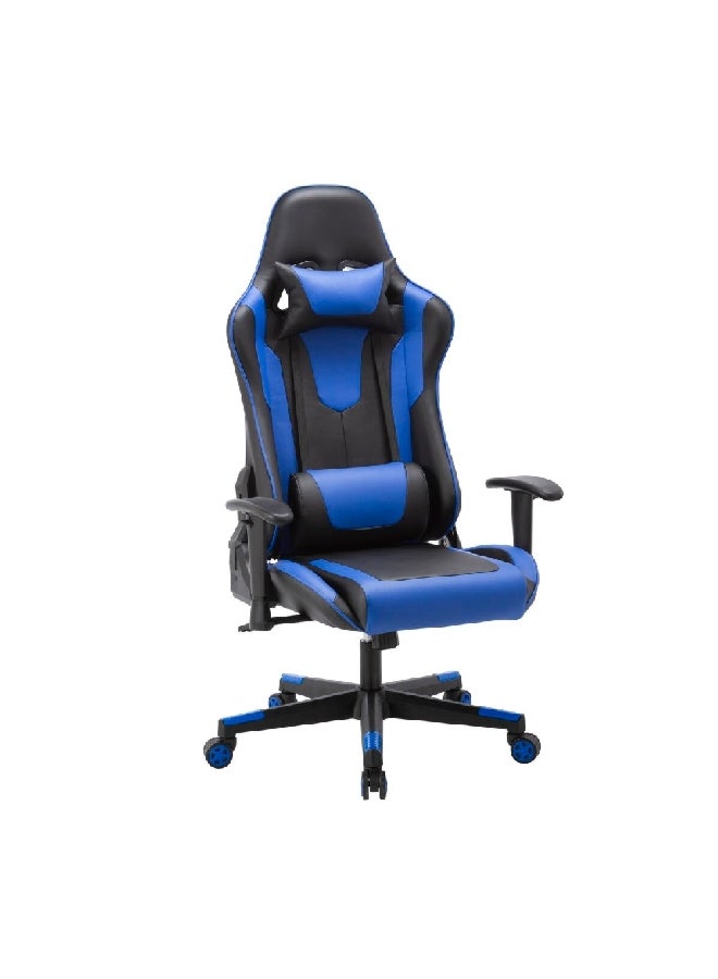 Micasa High Back Ergonomic Gaming Chair with Wheels Blue and Black 84 x 29 x 65 cm DJ-0027E- BLUE - Image 1