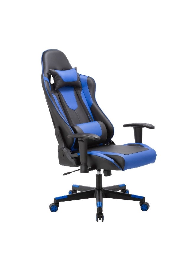 Micasa High Back Ergonomic Gaming Chair with Wheels Blue and Black 84 x 29 x 65 cm DJ-0027E- BLUE - Image 2