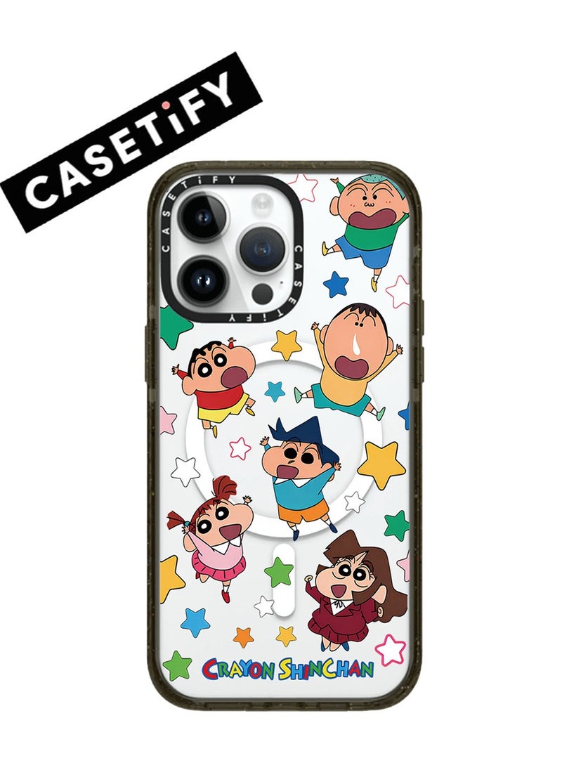 Casetify - Apple iPhone 15 Pro Case,Crayon Shinchan Stickers Magnetic Adsorption Phone Case - Semi transparent - Image 1