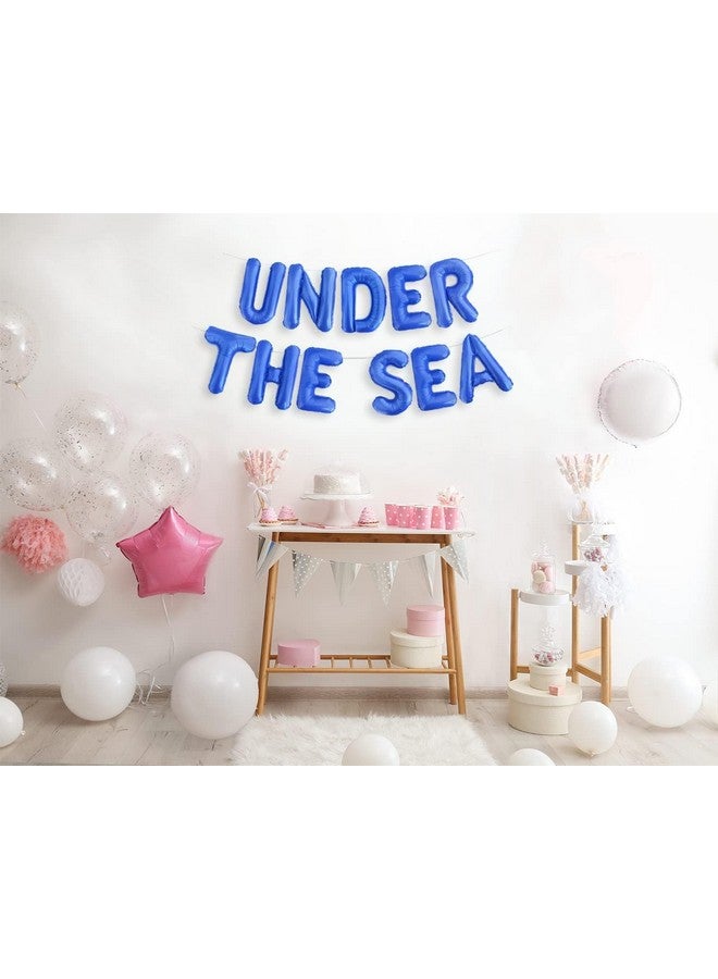 PartyForever UNDER THE SEA Balloons Banner Blue Mermaid Themed Birthday Party Decorations Sign - Image 2