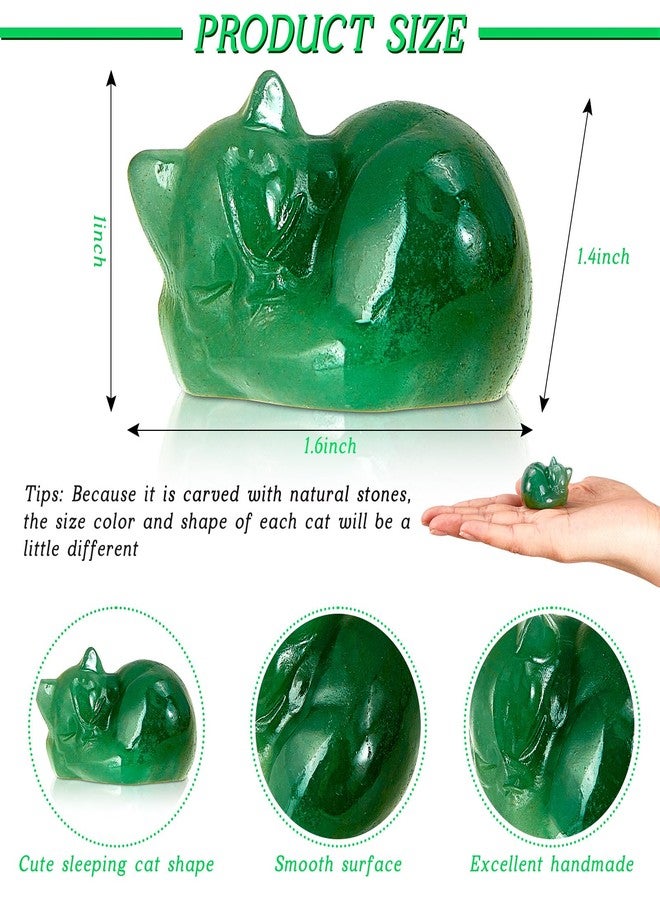 Barydat مجموعة باريدات من 6 تماثيل قطط كريستالية، زينة قطط لطيفة لعيد الميلاد، زينة من الأحجار الكريمة، منحوتات صغيرة منحوتة، هدايا للنساء في عيد الميلاد، لمحبي القطط، ديكور منزلي ومكتبي من الأحجار الكريمة - Image 2