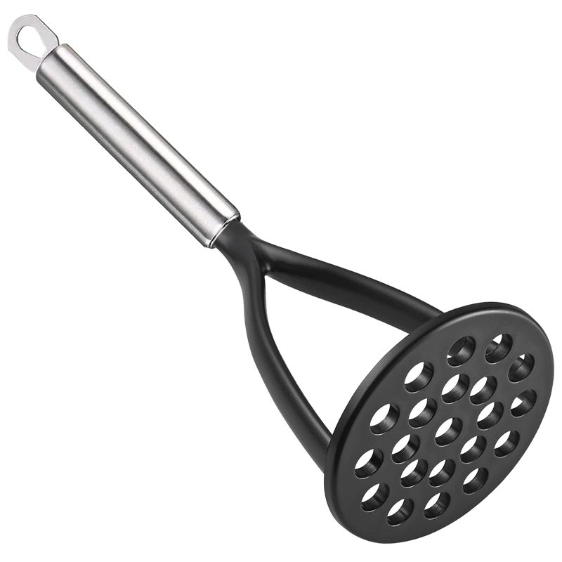 TENTA KITCHEN Good Grips Nylon Potato Solid Masher Ricer Press Blender Crusher for NonStick Cookware With Heat Resistant Stay Cool Stainless Steel Handle