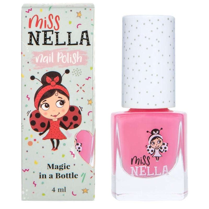 Miss NELLA MISS NELLA PINK A BOO – Safe Special Bold Pink Nail Polish for Kids, Non-Toxic & Odor Free Formula for Children and Toddlers, Natural Water Based for Easy Peel Off